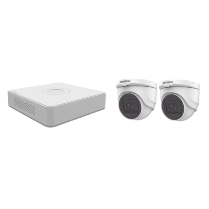 Kit supraveghere video Hikvision 2MP, cu 4 camere 2MP de interior MK124