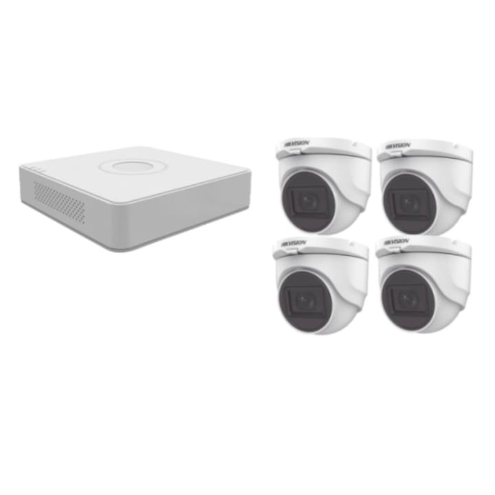 Kit supraveghere video Hikvision 5MP, cu 1 camera 5MP de interior si HDD 1 TB MK525