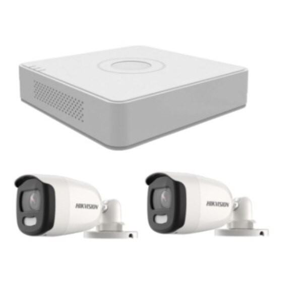 Kit supraveghere video Hikvision 5MP, cu 2 camere 5MP de exterior/interior MK296