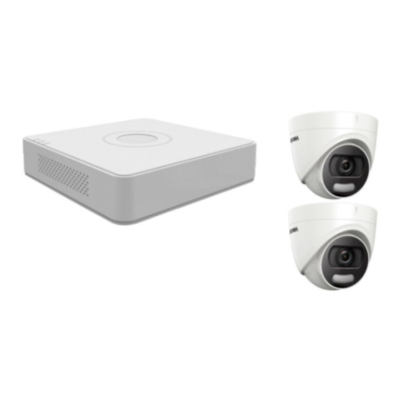 Kit supraveghere video Hikvision 5MP, cu 2 camere 5MP de interior MK494