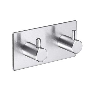 Agatator baie autoadeziv, 2 agatatoare, Silver, DH-3M Agatator baie autoadeziv, 2 agatatoare, Silver, DH-3M