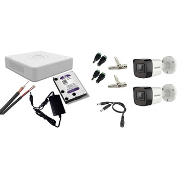 Kit supraveghere video Hikvision 5MP, cu 2 camere 5MP de exterior/interior si HDD 1 TB cu accesorii montaj MK336 Kit supraveghere video Hikvision 5MP, cu 2 camere 5MP de exterior/interior si HDD 1 TB cu accesorii montaj MK336