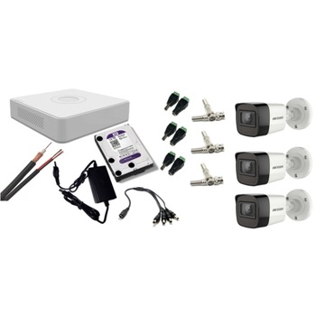 Kit supraveghere video Hikvision 5MP, cu 3 camere 5MP de exterior/interior si HDD 1 TB cu accesorii montaj MK547 Kit supraveghere video Hikvision 5MP, cu 3 camere 5MP de exterior/interior si HDD 1 TB cu accesorii montaj MK547