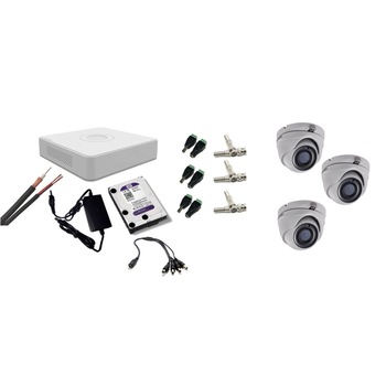 Kit supraveghere video Hikvision 5MP, cu 3 camere 5MP de interior si HDD 1 TB cu accesorii montaj MK341 Kit supraveghere video Hikvision 5MP, cu 3 camere 5MP de interior si HDD 1 TB cu accesorii montaj MK341