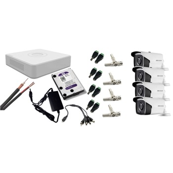 Kit supraveghere video Hikvision 5MP, cu 4 camere 5MP de exterior/interior si HDD 1 TB cu accesorii montaj MK544 Kit supraveghere video Hikvision 5MP, cu 4 camere 5MP de exterior/interior si HDD 1 TB cu accesorii montaj MK544