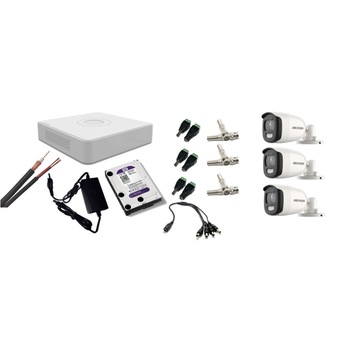 Kit supraveghere video Hikvision 5MP, cu 3 camere 5MP de exterior/interior si HDD 1 TB cu accesorii montaj MK361 Kit supraveghere video Hikvision 5MP, cu 3 camere 5MP de exterior/interior si HDD 1 TB cu accesorii montaj MK361