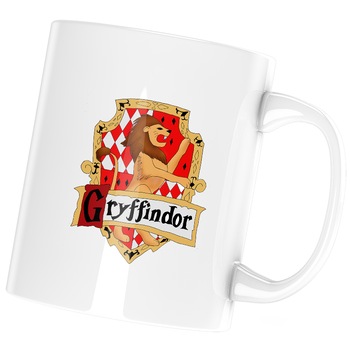 Cana Harry Potter Gryffindor, alba, 330 ml Cana Harry Potter Gryffindor, alba, 330 ml