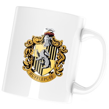 Cana Harry Potter Hufflepuff, alba, 330 ml Cana Harry Potter Hufflepuff, alba, 330 ml