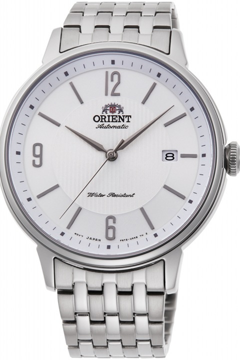 ORIENT, Автоматичен часовник с метална верижка, Сребрист