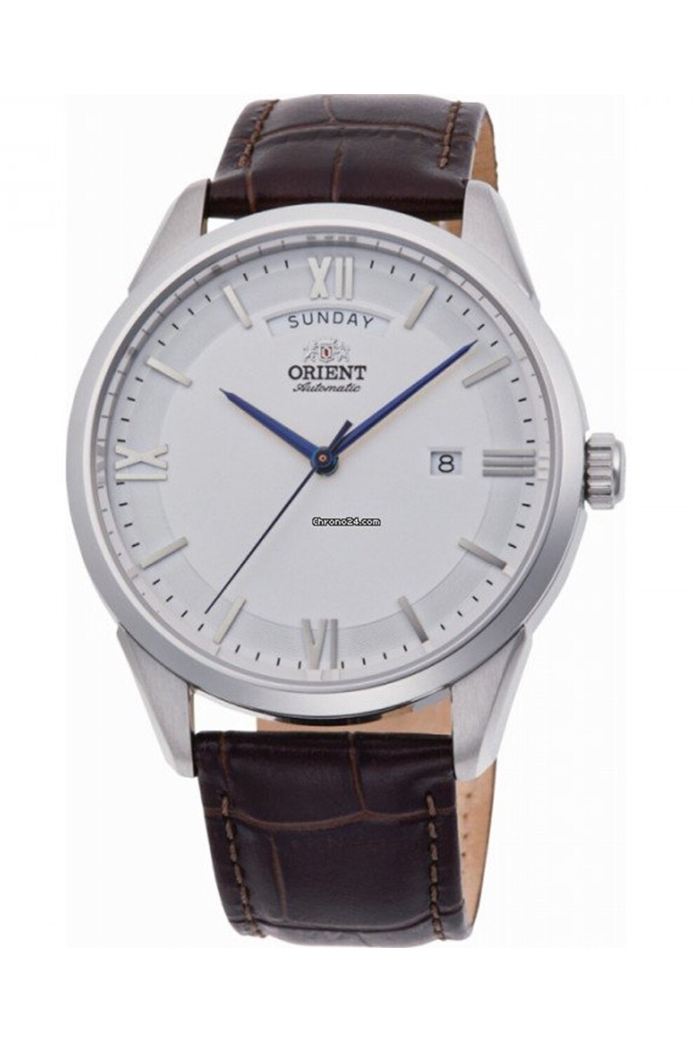 ORIENT, Ceas automatic cu o curea de piele, Maro