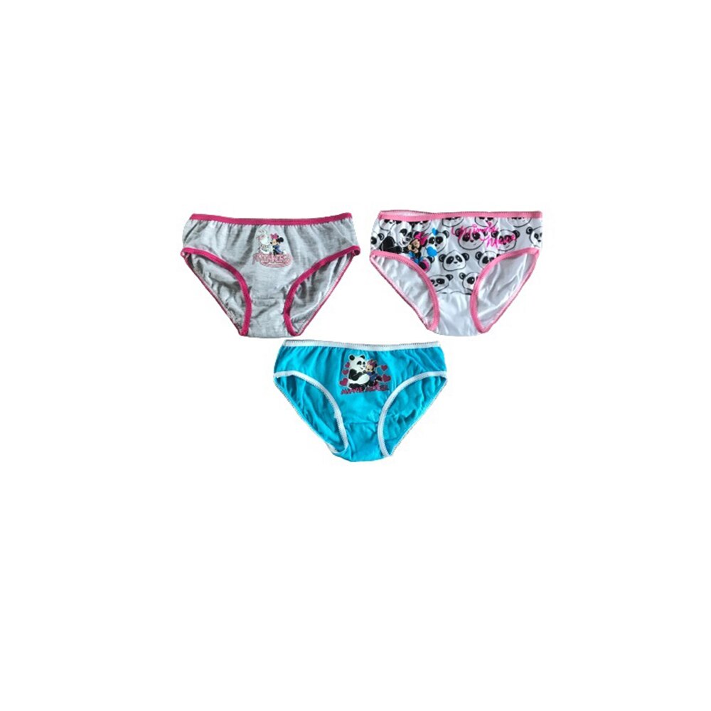 Set 3 perechi de chiloti, Minnie Mouse, multicolor, 2/3 ani, 100% bumbac