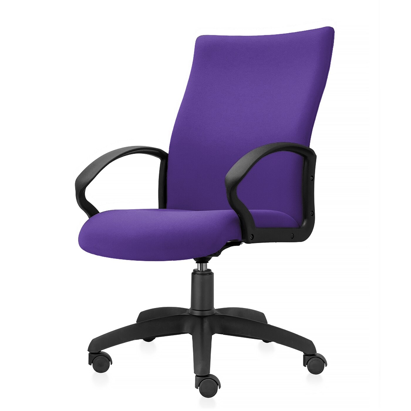 Scaun ergonomic de birou TRAFFIC CHAIRS HUGO ECO, tapiterie sezut si spatar textil, MOV, brate directoriale, mecanism sus-jos