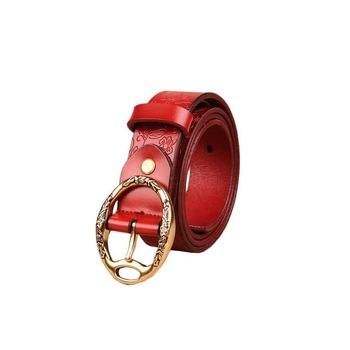 Curea dama BTG-1180 , piele naturala,115X3.2 cm, rosie Curea dama BTG-1180 , piele naturala,115X3.2 cm, rosie