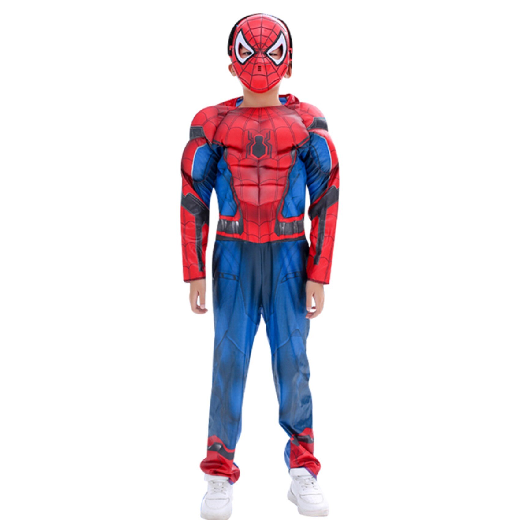 Costum carnaval copii Spiderman cu masca cu lumini, 8-10ani