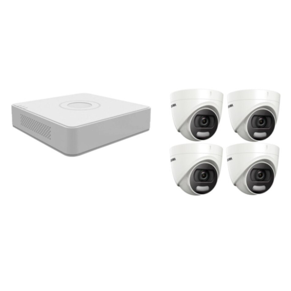 Kit supraveghere video Hikvision 5MP, cu 4 camere 5MP de interior MK302