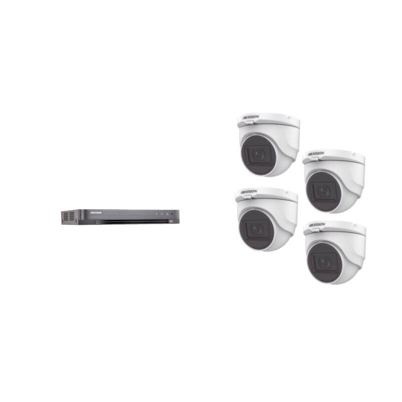 Kit supraveghere video Hikvision 5MP, cu 4 camere 5MP de interior MK390