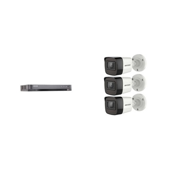 Kit supraveghere video Hikvision 8MP, cu 3 camere 8MP de exterior/interior MK564 Kit supraveghere video Hikvision 8MP, cu 3 camere 8MP de exterior/interior MK564