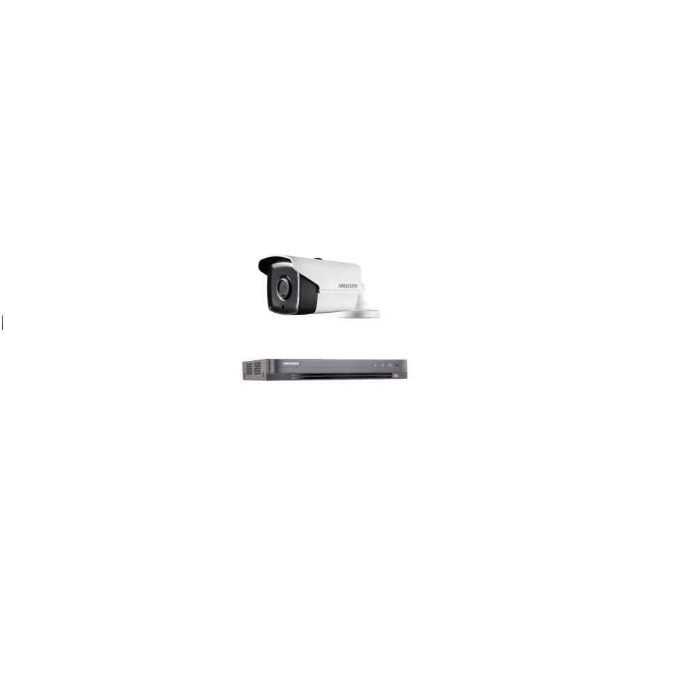Kit supraveghere video Hikvision 8MP, cu 1 camera 8MP de exterior/interior MK570