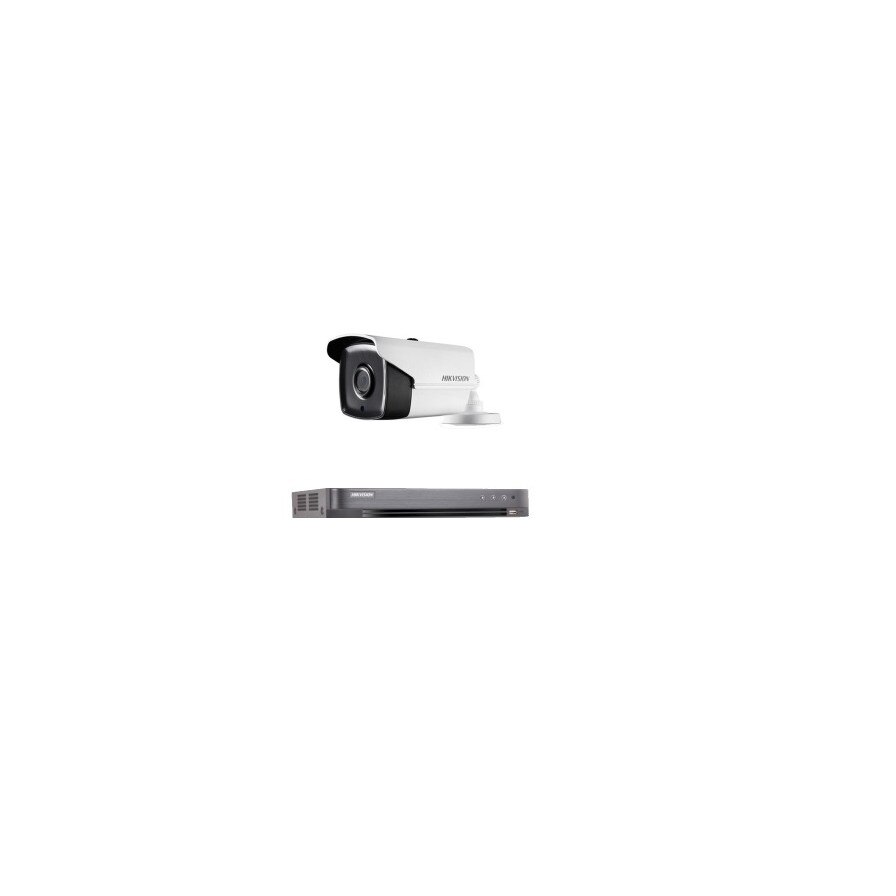 Kit supraveghere video Hikvision 8MP, cu 1 camera 8MP de exterior/interior MK574