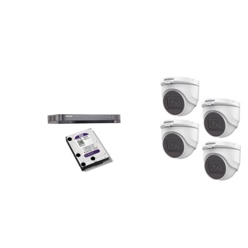 Kit supraveghere video Hikvision 5MP, cu 4 camere 5MP de interior si HDD 1 TB MK422 Kit supraveghere video Hikvision 5MP, cu 4 camere 5MP de interior si HDD 1 TB MK422