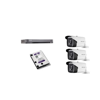 Kit supraveghere video Hikvision 5MP, cu 3 camere 5MP de exterior/interior si HDD 1 TB MK413 Kit supraveghere video Hikvision 5MP, cu 3 camere 5MP de exterior/interior si HDD 1 TB MK413