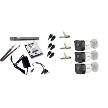 Kit supraveghere video Hikvision 8MP, cu 3 camere 8MP de exterior/interior si HDD 1 TB cu accesorii montaj MK596 Kit supraveghere video Hikvision 8MP, cu 3 camere 8MP de exterior/interior si HDD 1 TB cu accesorii montaj MK596