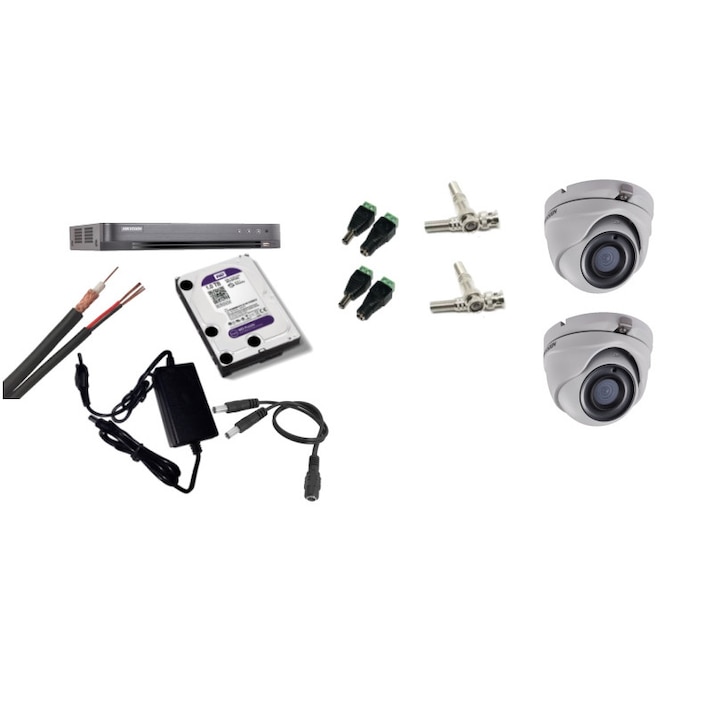 Kit VideoInterfon pe 2 fire format din post exterior si post interior cu Display TouchScreen 7", 1026x600px