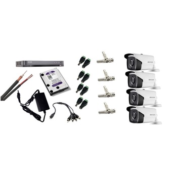 Kit supraveghere video Hikvision 5MP, cu 4 camere 5MP de exterior/interior si HDD 1 TB cu accesorii montaj MK446 Kit supraveghere video Hikvision 5MP, cu 4 camere 5MP de exterior/interior si HDD 1 TB cu accesorii montaj MK446
