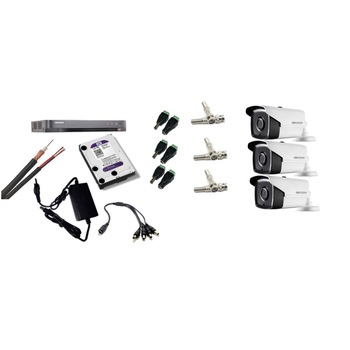 Kit supraveghere video Hikvision 8MP, cu 3 camere 8MP de exterior/interior si HDD 1 TB cu accesorii montaj MK608 Kit supraveghere video Hikvision 8MP, cu 3 camere 8MP de exterior/interior si HDD 1 TB cu accesorii montaj MK608
