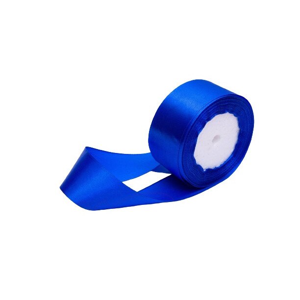 Rola panglica satin, 4cm latime, 22.8M lungime, culoare albastru