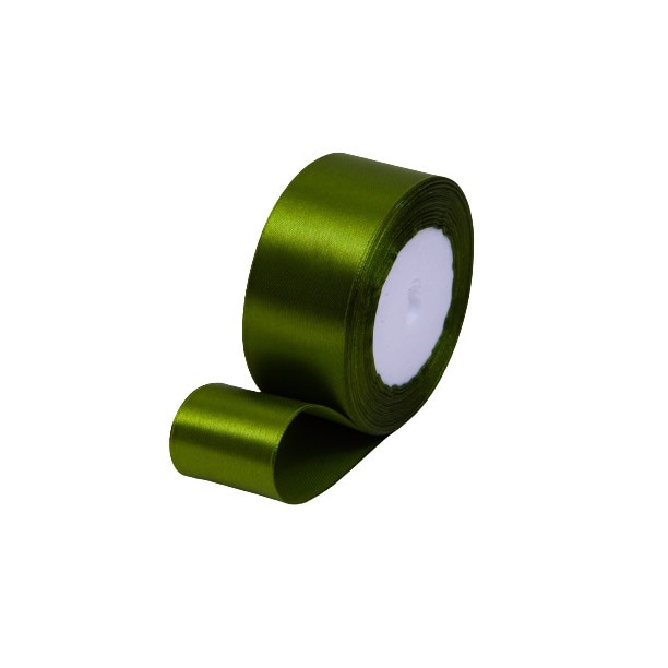 Rola panglica satin, 4cm latime, 22.8M lungime, culoare verde inchis
