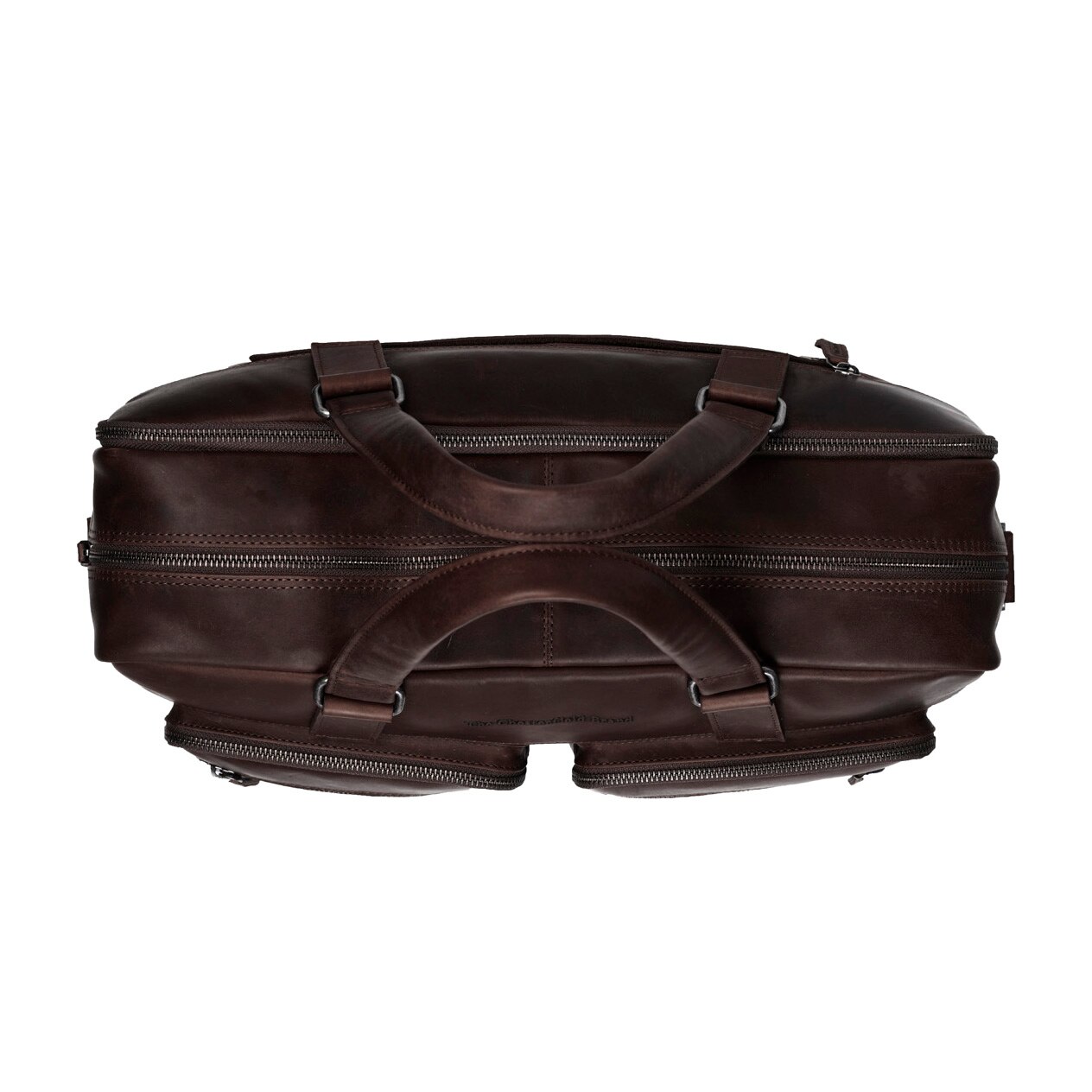Geanta de laptop din piele naturala maro inchis, The Chesterfield Brand, Misha 17 inch