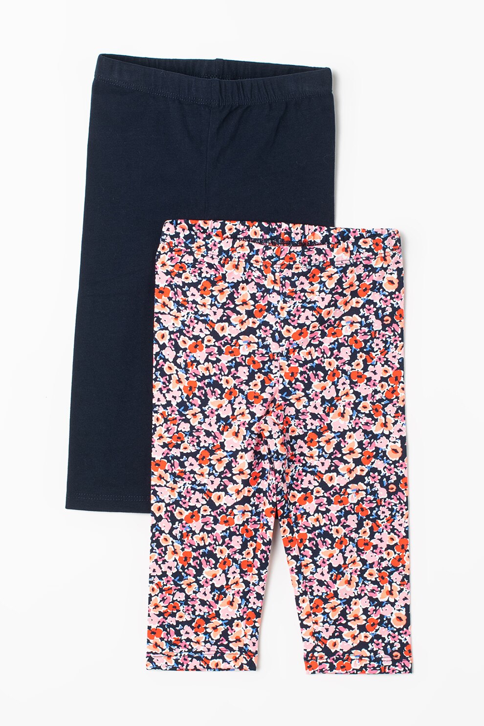 s.Oliver, Set de colanti din jerseu, 2 perechi, bleumarin inchis/roz/oranj, Bleumarin inchis/Roz/Oranj