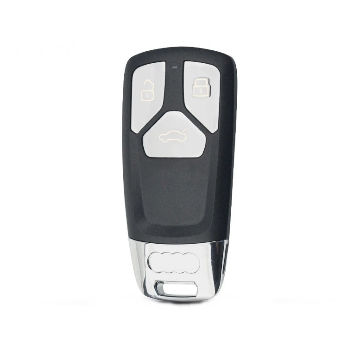 Caracasa cheie Smart compatibil Audi, 3 butoane, emblema S3, S4, S5, S8, SQ7, RS, SQ5,negru/crom