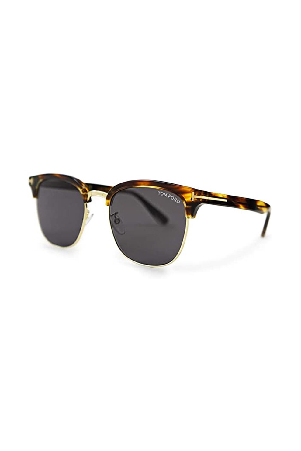 Tom Ford, Ochelari de soare clubmaster unisex, Maro scortisoara/Galben sofran/Auriu, 56-20-145 Standard