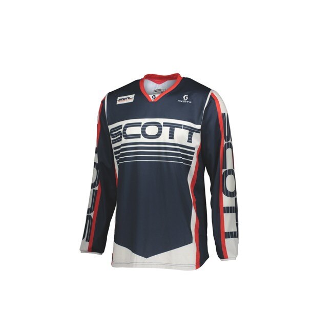 Tricou Scott 350 Race Jersey, Albastru/rosu, Barbati, Marime L