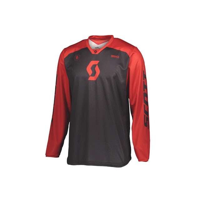 Tricou Scott 350 Track Jersey, Negru/rosu, Barbati, Marime L