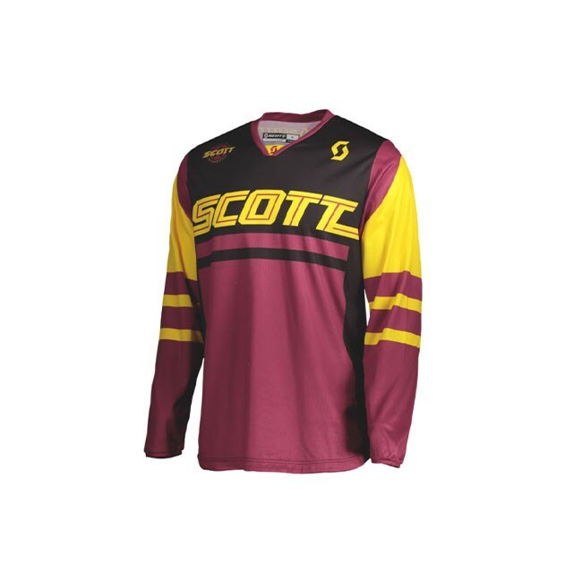 Tricou Scott 350 Race Jersey, Maro/galben, Barbati, Marime L