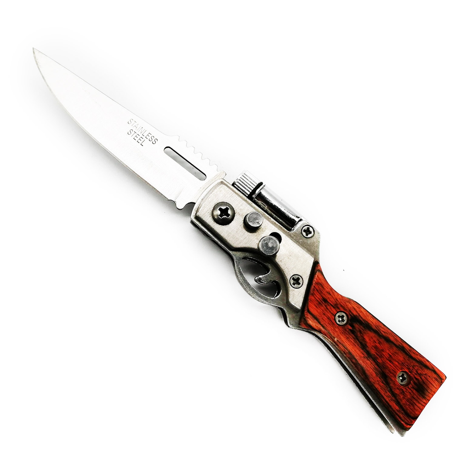 Briceag stil bayoneta, Vision, cu lanterna LED,16 cm