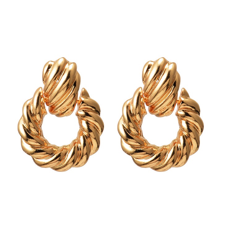 Cercei statment eleganti si luxury auriu WE021