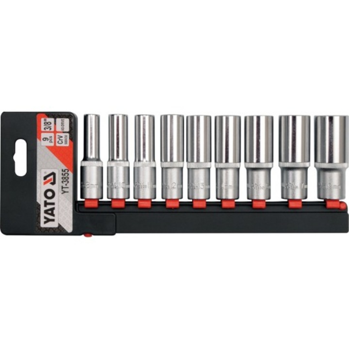 Set 9 chei tubulare adanci Yato 3/8"