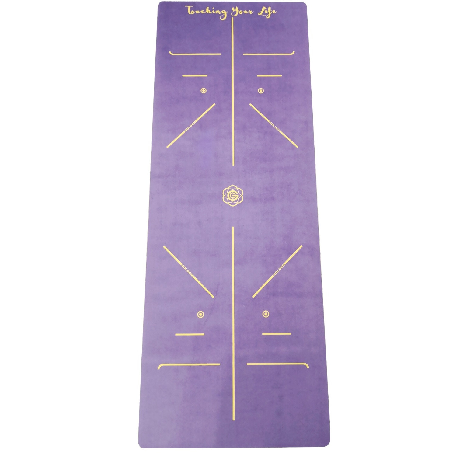 Covoras pentru yoga Golden, 183 x 61 cm, Cauciuc, Antiderapant, Mov