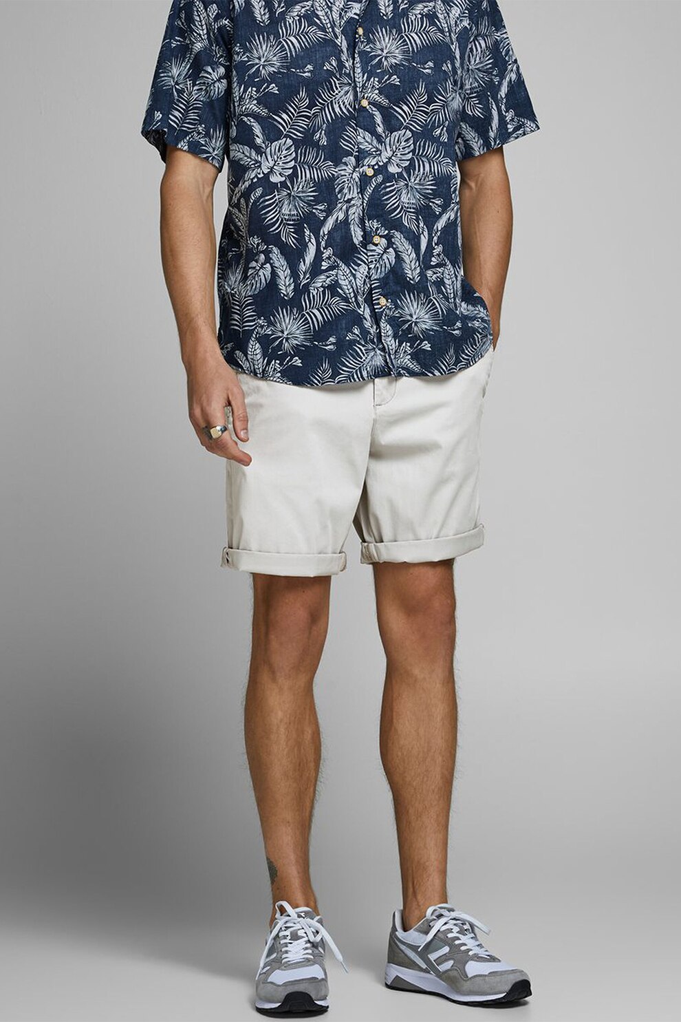 Jack&Jones, Bermude chino slim fit Bowie, Alb