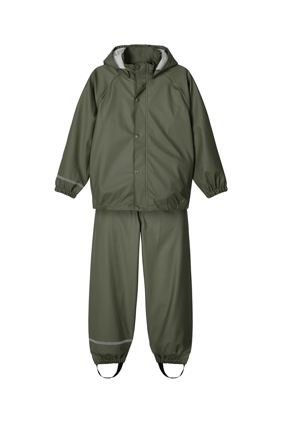 NAME IT, Set de pantaloni si jacheta impermeabila - 2 piese, unisex, uni, Verde sparanghel