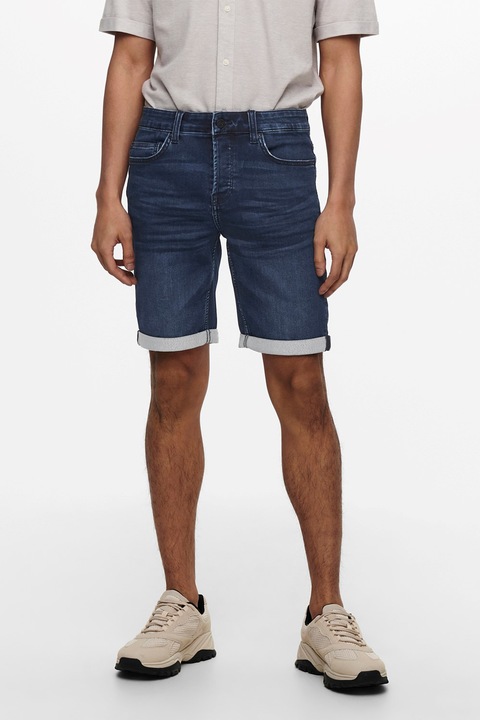 Only & Sons, Pantaloni scurti din denim, Bleumarin