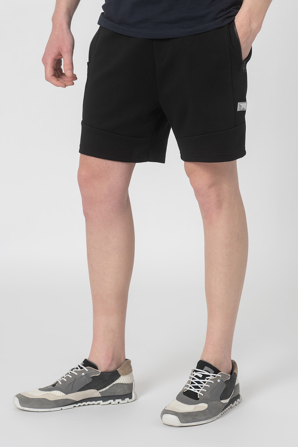 Jack&Jones, Bermude sport cu snur Air, Negru, S