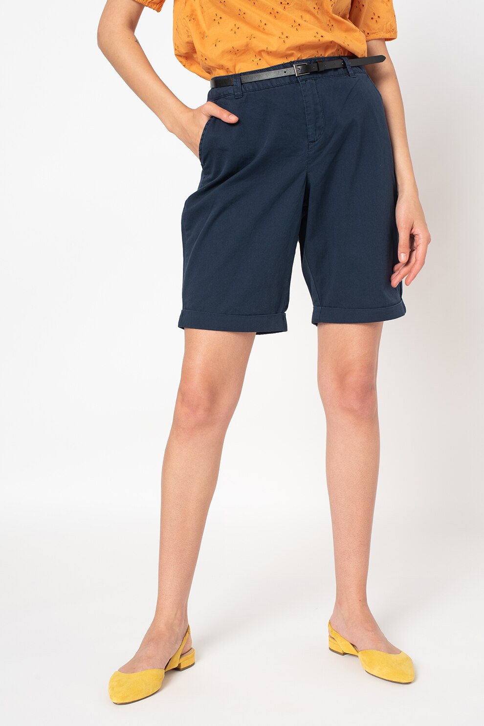 Vero Moda, Bermude chino Flash, Bleumarin inchis, XS