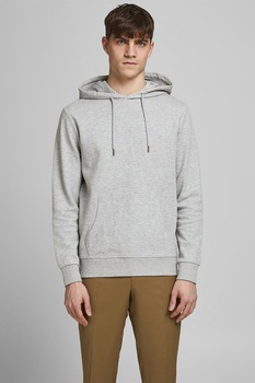 Jack&Jones, Set de hanorace regular fit, 2 piese, Gri deschis/ Negru Jack&Jones, Set de hanorace regular fit, 2 piese, Gri deschis/ Negru