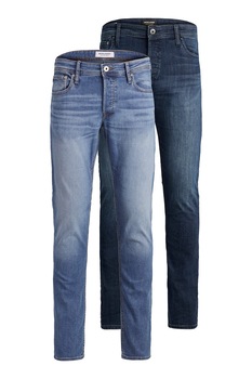 Jack&Jones, Blugi slim fit - 2 perechi, Albastru Jack&Jones, Blugi slim fit - 2 perechi, Albastru