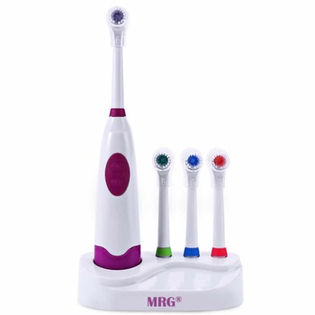 Periuta de Dinti Electrica MRG M-R006-3, 4 capete, Suport inclus, Alb / Mov Periuta de Dinti Electrica MRG M-R006-3, 4 capete, Suport inclus, Alb / Mov